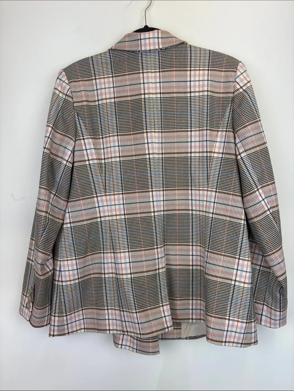 Halogen Plaid Blazer Large Petite | Double Breasted Classic Preppy Career Jacket